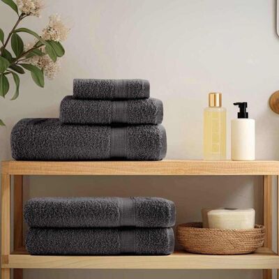 vidaXL Vieraiden pyyhe SOLUND 4 kpl Antrasiitti 15 x 21 cm 550 gsm vidaXL Vieraiden pyyhe SOLUND 4 kpl Antrasiitti 15 x 21 cm 550 gsm