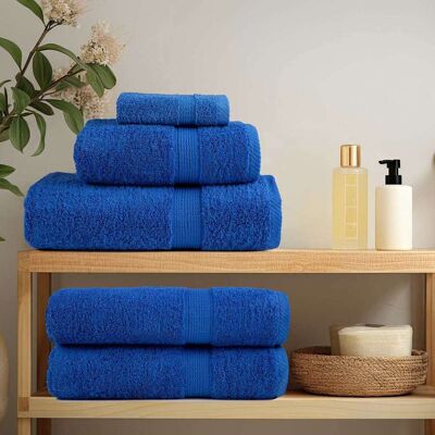 vidaXL Vieraiden pyyhe SOLUND 4 kpl Sininen 15 x 21 cm 550 gsm vidaXL Vieraiden pyyhe SOLUND 4 kpl Sininen 15 x 21 cm 550 gsm