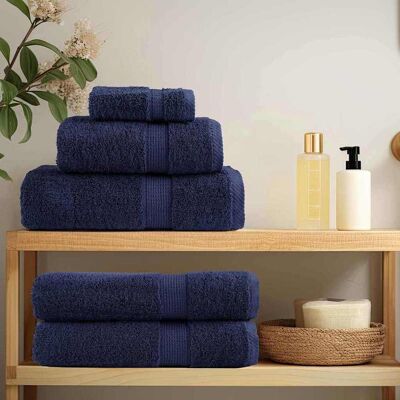 vidaXL Vieraiden pyyhe SOLUND 10 kpl Laivastonsininen 15 x 21 cm vidaXL Vieraiden pyyhe SOLUND 10 kpl Laivastonsininen 15 x 21 cm