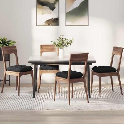 vidaXL Istuintyynyt 4 pcs Musta 45 x 45 x 12 cm kangas vidaXL Istuintyynyt 4 pcs Musta 45 x 45 x 12 cm kangas