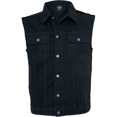 Urban Classics Liivi - Denim Vest farkkuliivi - S- 4XL - varten Miehet - Musta Urban Classics Liivi - Denim Vest farkkuliivi - S- 4XL - varten Miehet - Musta