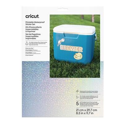 Cricut Sticker Set Waterproof A4 - 5 sheets (White Holographic) Cricut Sticker Set Waterproof A4 - 5 sheets (White Holographic)
