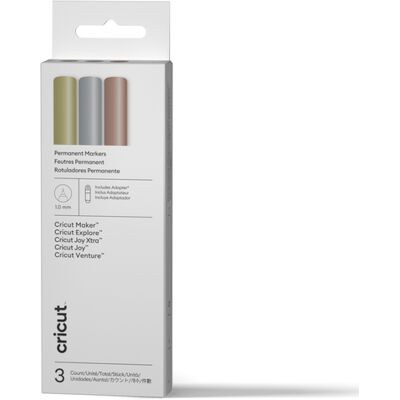 Cricut® Omni Permanent Metallic Markers 1.0 mm, Gold/Silver/Copper (3 ct) + Adapter Cricut® Omni Permanent Metallic Markers 1.0 mm, Gold/Silver/Copper (3 ct) + Adapter