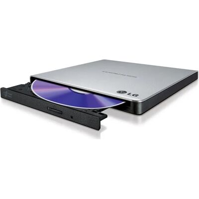 LG GP57ES40, ohut ulkoinen DVD-kirjoitin, USB 2.0, musta, hopea LG GP57ES40, ohut ulkoinen DVD-kirjoitin, USB 2.0, musta, hopea