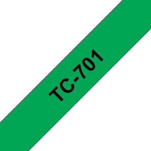 BROTHER TC 12mm Black on green tape BROTHER TC 12mm Black on green tape
