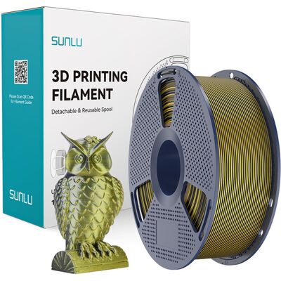 SUNLU PLA+, silkkinen, 1.75 mm, 1 kg -3D-tulostusfilamentti, musta/kulta SUNLU PLA+, silkkinen, 1.75 mm, 1 kg -3D-tulostusfilamentti, musta/kulta