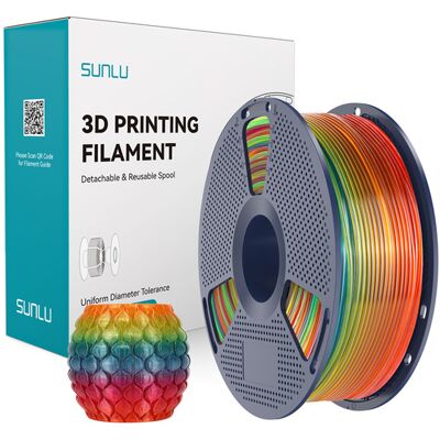 SUNLU PLA 1.75 mm, 1 kg -3D-tulostusfilamentti, Transparent Rainbow SUNLU PLA 1.75 mm, 1 kg -3D-tulostusfilamentti, Transparent Rainbow
