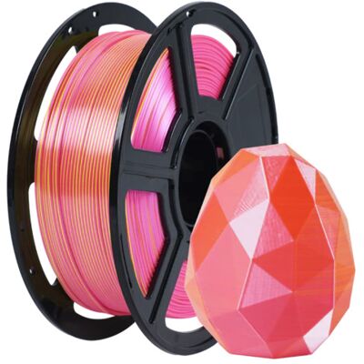 FLASHFORGE Silk Dual 1000g Pink+Yellow - Kalvo - Korkea kiilto - Helppo tulostaa - Korkea jäykkyys FLASHFORGE Silk Dual 1000g Pink+Yellow - Kalvo - Korkea kiilto - Helppo tulostaa - Korkea jäykkyys