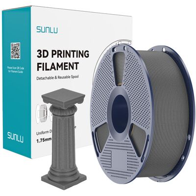 SUNLU PLA suurnopeusmarmori, 1.75 mm, 1 kg -3D-tulostusfilamentti, Ashen Concrete SUNLU PLA suurnopeusmarmori, 1.75 mm, 1 kg -3D-tulostusfilamentti, Ashen Concrete