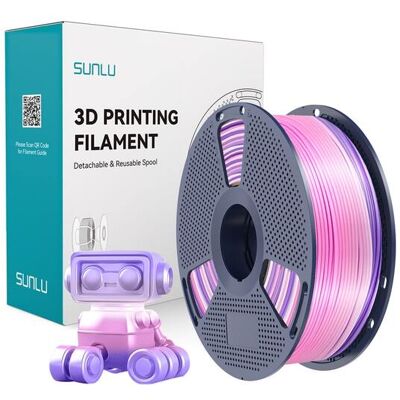 SUNLU PLA+ Silk, 1.75 mm, 1 kg -3D-tulostusfilamentti, Silk Rainbow 03 SUNLU PLA+ Silk, 1.75 mm, 1 kg -3D-tulostusfilamentti, Silk Rainbow 03