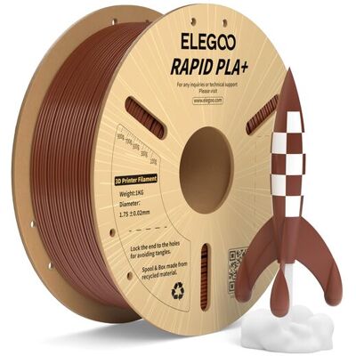 ELEGOO Rapid PLA+ 1.75 mm, 1 kg -3D-tulostusfilamentti, ruskea ELEGOO Rapid PLA+ 1.75 mm, 1 kg -3D-tulostusfilamentti, ruskea