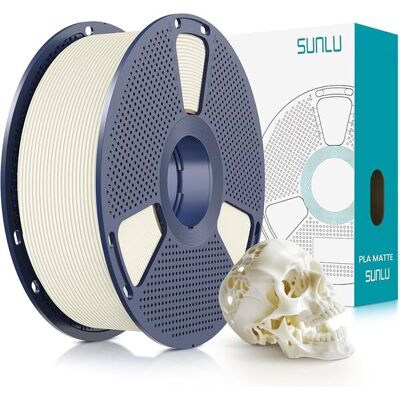 SUNLU PLA, matta, 1.75 mm, 1 kg -3D-tulostusfilamentti, valkoinen SUNLU PLA, matta, 1.75 mm, 1 kg -3D-tulostusfilamentti, valkoinen