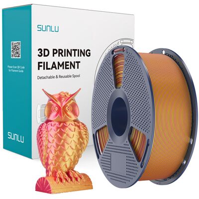 SUNLU PLA+ silkkinen, 1.75 mm, 1 kg -3D-tulostusfilamentti, punainen ja kulta SUNLU PLA+ silkkinen, 1.75 mm, 1 kg -3D-tulostusfilamentti, punainen ja kulta