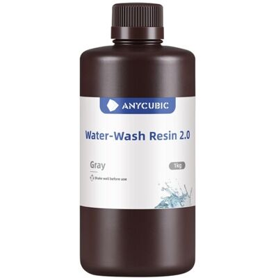 ANYCUBIC Water Washable Resin 2.0, 1 kg, harmaa ANYCUBIC Water Washable Resin 2.0, 1 kg, harmaa