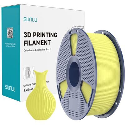 SUNLU Classic LY PLA, matta, 1.75 mm, 1 kg -3D-tulostusfilamentti, sitruunankeltainen SUNLU Classic LY PLA, matta, 1.75 mm, 1 kg -3D-tulostusfilamentti, sitruunankeltainen