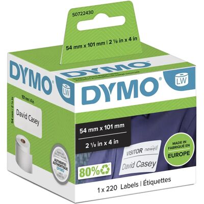 DYMO Label Ship/naming 54x101 perm white(220) DYMO Label Ship/naming 54x101 perm white(220)