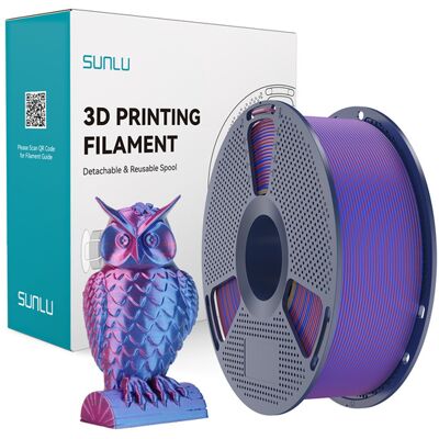 SUNLU PLA+ silkkinen, 1.75 mm, 1 kg -3D-tulostusfilamentti, punainen ja sininen SUNLU PLA+ silkkinen, 1.75 mm, 1 kg -3D-tulostusfilamentti, punainen ja sininen