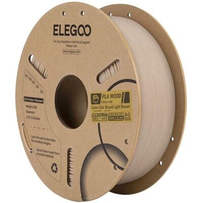 ELEGOO PLA Wood 1.75 mm, 1 kg -3D-tulostusfilamentti, Light Oak ELEGOO PLA Wood 1.75 mm, 1 kg -3D-tulostusfilamentti, Light Oak