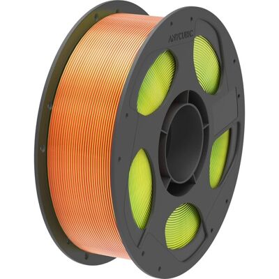Anycubic PLA, silkkinen, 1.75 mm, 1 kg -3D-tulostusfilamentti, punainen, keltainen, vihreä Anycubic PLA, silkkinen, 1.75 mm, 1 kg -3D-tulostusfilamentti, punainen, keltainen, vihreä