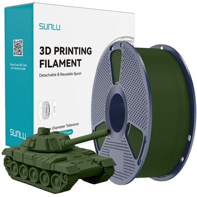 SUNLU PLA+ 1.75 mm, 1 kg -3D-tulostusfilamentti, oliivi SUNLU PLA+ 1.75 mm, 1 kg -3D-tulostusfilamentti, oliivi