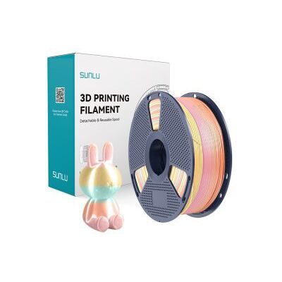 SUNLU PLA+ silkkinen, 1.75 mm, 1 kg -3D-tulostusfilamentti, Rainbow 05 SUNLU PLA+ silkkinen, 1.75 mm, 1 kg -3D-tulostusfilamentti, Rainbow 05