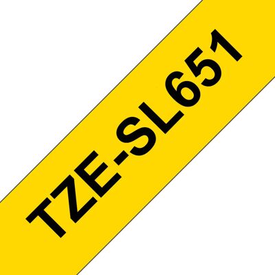 BROTHER TZe-SL self laminated tape black on yellow 24 mm BROTHER TZe-SL self laminated tape black on yellow 24 mm
