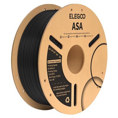 ELEGOO ASA 1.75 mm, 1 kg -3D-tulostusfilamentti, Deep Black ELEGOO ASA 1.75 mm, 1 kg -3D-tulostusfilamentti, Deep Black