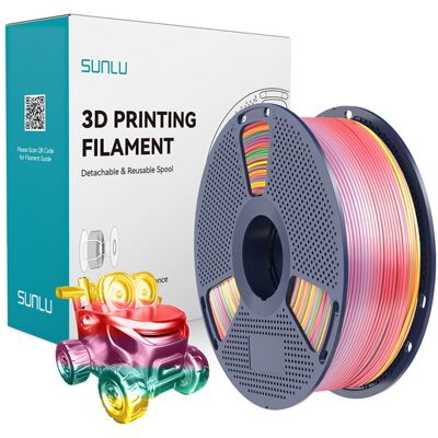 SUNLU PLA+ silkkinen, 1.75 mm, 1 kg -3D-tulostusfilamentti, Rainbow SUNLU PLA+ silkkinen, 1.75 mm, 1 kg -3D-tulostusfilamentti, Rainbow