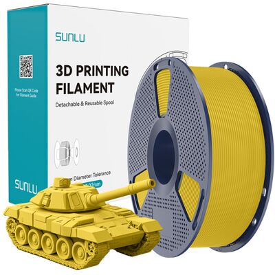 SUNLU PLA+, suurnopeus, 1.75 mm, 1 kg -3D-tulostusfilamentti, keltainen SUNLU PLA+, suurnopeus, 1.75 mm, 1 kg -3D-tulostusfilamentti, keltainen