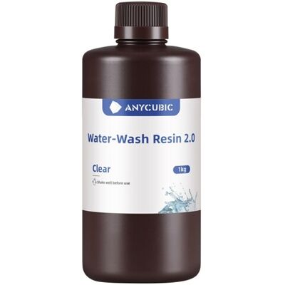 ANYCUBIC Water-Wash Resin 2.0, 1 kg 3D-tulostushartsi, läpinäkyvä ANYCUBIC Water-Wash Resin 2.0, 1 kg 3D-tulostushartsi, läpinäkyvä