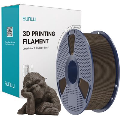 SUNLU PLA Wood 1.75 mm, 1 kg -3D-tulostusfilamentti, walnut SUNLU PLA Wood 1.75 mm, 1 kg -3D-tulostusfilamentti, walnut