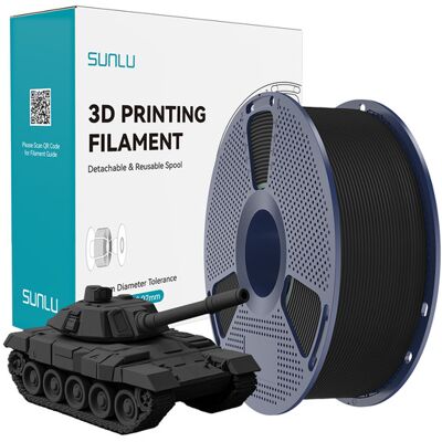 SUNLU PLA+ 1.75 mm, 1 kg -3D-tulostusfilamentti, musta SUNLU PLA+ 1.75 mm, 1 kg -3D-tulostusfilamentti, musta