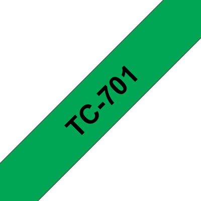 BROTHER TC 12mm Black on green tape BROTHER TC 12mm Black on green tape