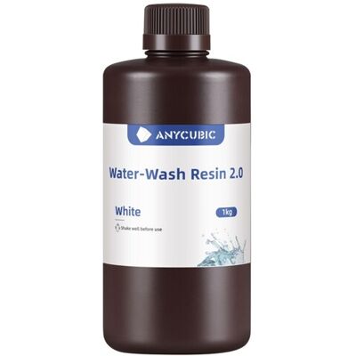 ANYCUBIC Water Washable Resin 2.0, 1 kg UV-kovettuva hartsi, valkoinen ANYCUBIC Water Washable Resin 2.0, 1 kg UV-kovettuva hartsi, valkoinen