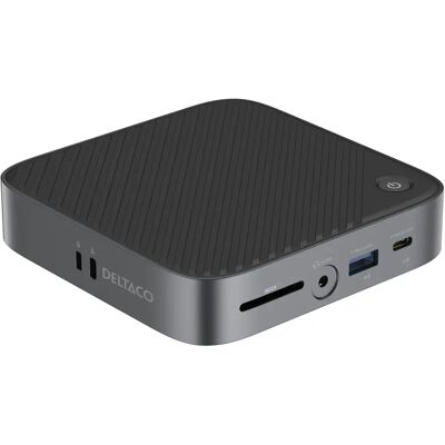 Deltaco 1902423 USB-C Hub - Musta Deltaco 1902423 USB-C Hub - Musta