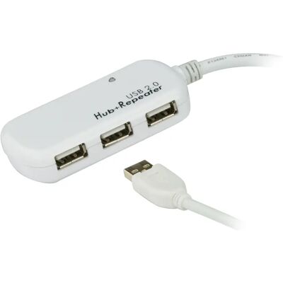 ATEN aktiv USB 2.0 förlängningskabel med 4-ports hubb, 12m ATEN aktiv USB 2.0 förlängningskabel med 4-ports hubb, 12m