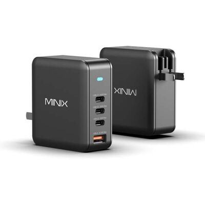 MINIX NEO-P165 GaN 165W -seinälaturi, musta MINIX NEO-P165 GaN 165W -seinälaturi, musta
