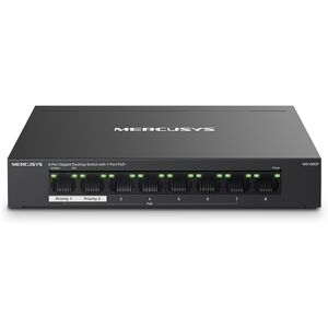 Mercusys MS108GP - 8-porttinen Gigabit Power over Ethernet Plus -työpöytäkytkin, Musta Mercusys MS108GP - 8-porttinen Gigabit Power over Ethernet Plus -työpöytäkytkin, Musta