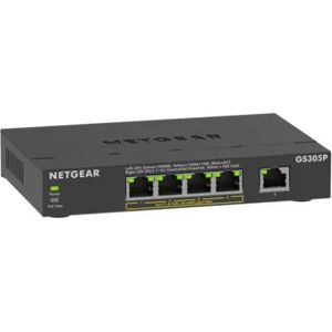 NETGEAR GS305P-300EUS - Hallitsematon 5-porttinen Gigabit Ethernet Power over Ethernet -kytkin, Musta NETGEAR GS305P-300EUS - Hallitsematon 5-porttinen Gigabit Ethernet Power over Ethernet -kytkin, Musta