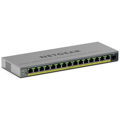 NETGEAR GS116EP-100EUS - 16-porttinen Gigabit Ethernet PoE+ Easy Smart -hallittava kytkin, Harmaa NETGEAR GS116EP-100EUS - 16-porttinen Gigabit Ethernet PoE+ Easy Smart -hallittava kytkin, Harmaa