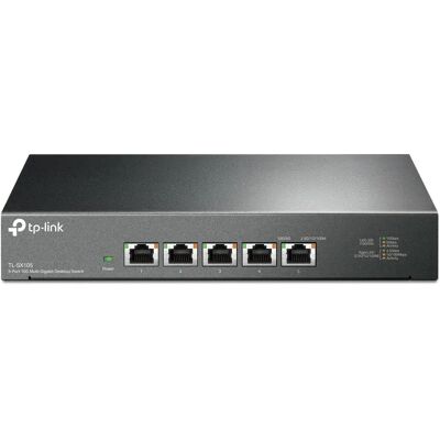 TP-Link TL-SX105 - 5-porttinen 10 gigabitin hallitsematon pöytäkytkin, Musta TP-Link TL-SX105 - 5-porttinen 10 gigabitin hallitsematon pöytäkytkin, Musta