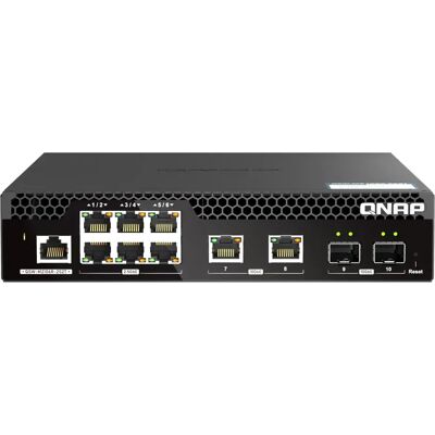 QNAP SYSTEMS QNAP QSW-M2106R-2S2T - Hallittava kytkin, musta QNAP SYSTEMS QNAP QSW-M2106R-2S2T - Hallittava kytkin, musta