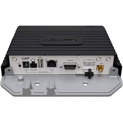 MikroTik LtAP LTE7 Kit 4G -reititin, Wi-Fi 4, 300 Mbit/s, PoE, musta, harmaa MikroTik LtAP LTE7 Kit 4G -reititin, Wi-Fi 4, 300 Mbit/s, PoE, musta, harmaa