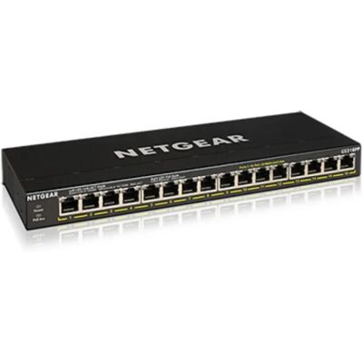 NETGEAR GS316PP - 16-porttinen hallitsematon Gigabit Ethernet PoE+ -kytkin, musta NETGEAR GS316PP - 16-porttinen hallitsematon Gigabit Ethernet PoE+ -kytkin, musta
