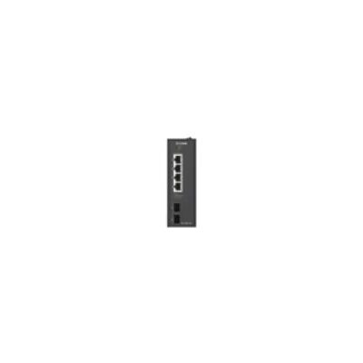 D-Link DIS-100G-06P - Teollisuustason hallitsematon Gigabit PoE+ -kytkin, musta D-Link DIS-100G-06P - Teollisuustason hallitsematon Gigabit PoE+ -kytkin, musta
