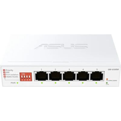 ASUS QG-U1050 - 5-porttinen hallitsematon 2,5G-verkkokytkin, valkoinen ASUS QG-U1050 - 5-porttinen hallitsematon 2,5G-verkkokytkin, valkoinen