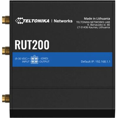 Teltonika RUT200 -reititin, Wi-Fi 4, N150, 4G, eSIM, Aluminum Teltonika RUT200 -reititin, Wi-Fi 4, N150, 4G, eSIM, Aluminum