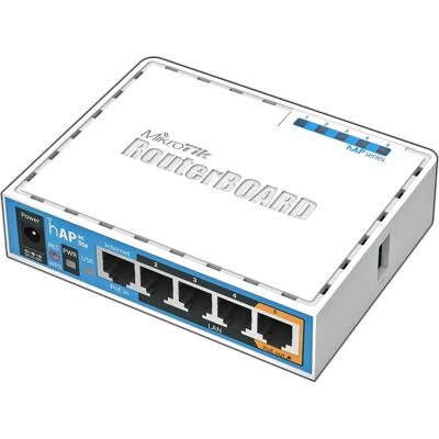 MikroTik hAP ac lite (RB952UI-5AC2ND) - Reititin / Tukiasema, valkoinen MikroTik hAP ac lite (RB952UI-5AC2ND) - Reititin / Tukiasema, valkoinen