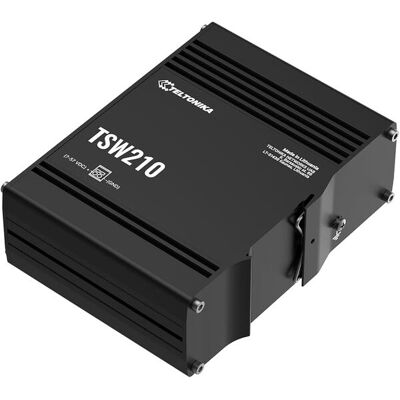 Teltonika TSW210 Hallittu teollinen kytkin 8GbE 2 SFP DIN-kisko Teltonika TSW210 Hallittu teollinen kytkin 8GbE 2 SFP DIN-kisko