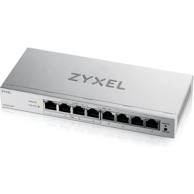 Zyxel GS1200-8HPV3-EU0101F - Hallittava PoE+ Gigabit-kytkin, Harmaa Zyxel GS1200-8HPV3-EU0101F - Hallittava PoE+ Gigabit-kytkin, Harmaa